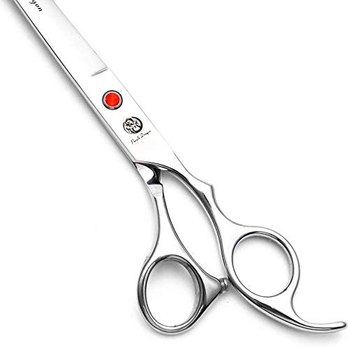 Purple Dragon 5"/5.5"/6"/6.5"/7"/7.5"/8"/9"/10" Sharp Edge Hair Cutting Shears Pet/Puppy/Cat Grooming Scissors with Bag - Perfect for Barber or Dog Groomer 8 inch - PawsPlanet Australia