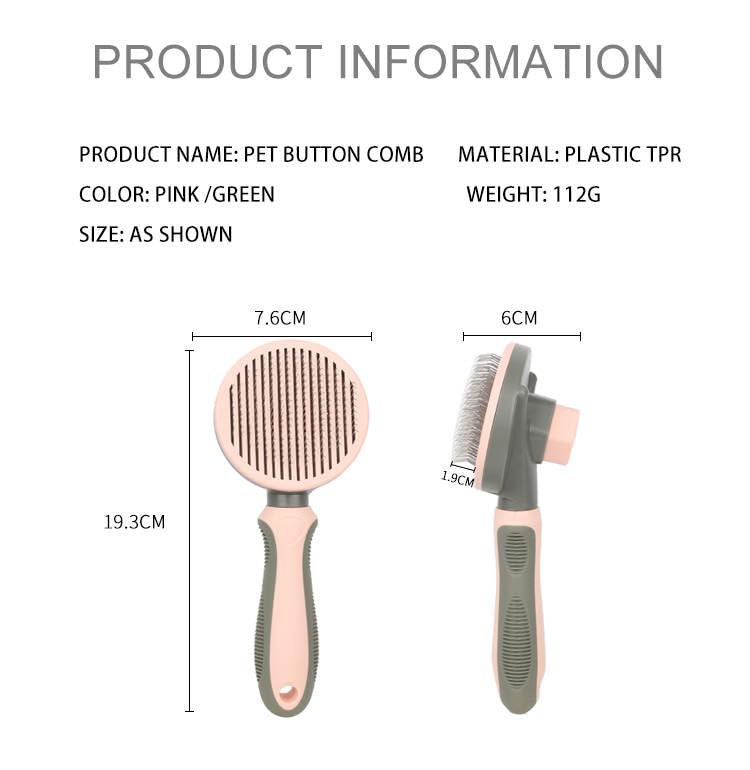 Pet Grooming Tool Needle Brush, Self Cleaning Slicker Brushes for Pet Grooming, Remove Undercoat, Shedding Hair from Long or Short Hair Pro. Curved Needle - Orange - PawsPlanet Australia