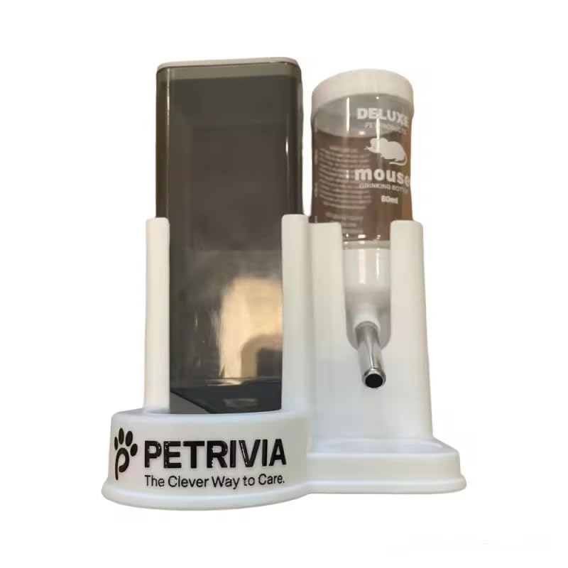 Automatic Hamster Feeder and No Drip Water Bottle, 2-in-1 Pet Feeding Station Suitable for Small Pets Like Hamsters, Guinea Pigs, Rabbits, Mice, Rats, Chinchillas and Other Small Animals - PawsPlanet Australia
