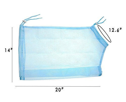 Adjustable Multifunctional Polyester Cat Washing Shower Mesh Bags Pet Nail Trimming Bags (Blue) Blue - PawsPlanet Australia