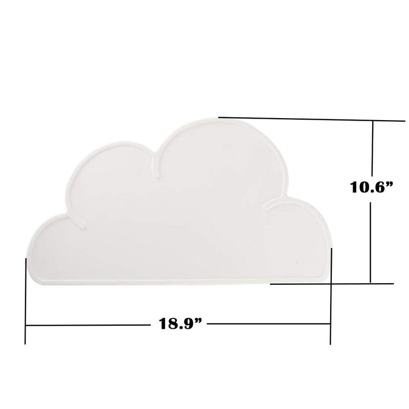 Love Dream Silicone Pet Feeding Food Mat Dog Cat Placemat Mat with Raised Edge, Anti-Slip Waterproof Pet Bowl Mats Pet Food Tray (White) White - PawsPlanet Australia