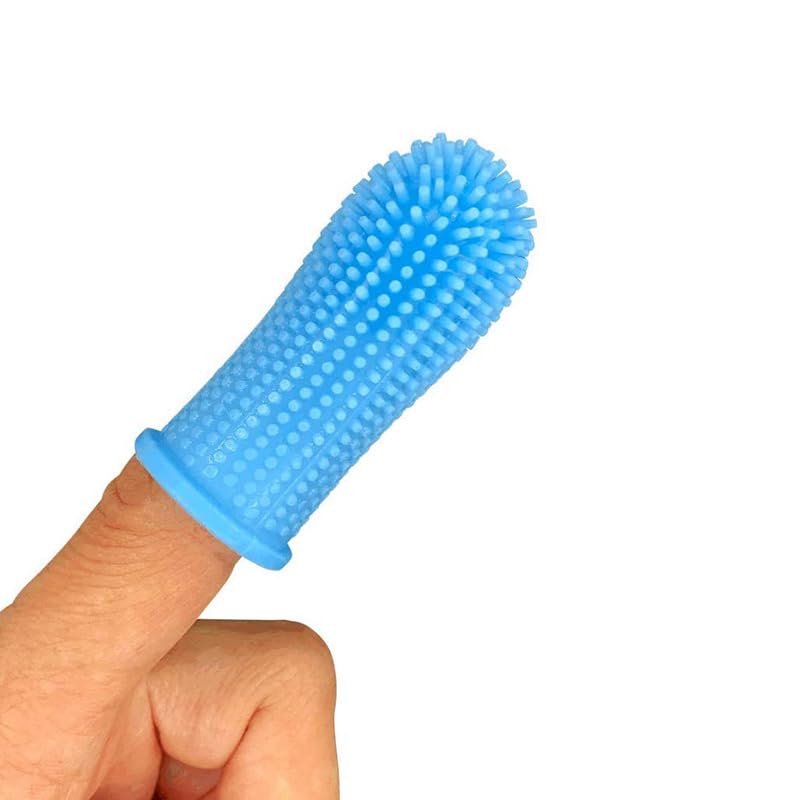 Pet Finger Toothbrush 360º Finger Toothbrush Puppy Toothbrush Cat Toothbrush for Pet Teeth Cleaning&Dog Dental Care (Pink, 2 Pack) 1 Count (Pack of 1) Pink