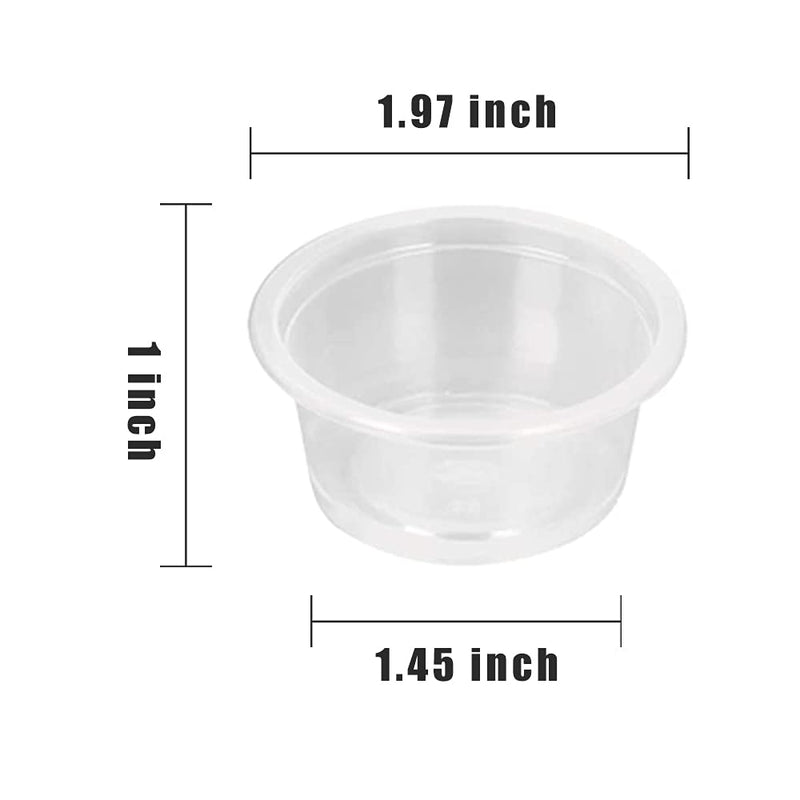 1oz Crested Gecko Food Cups, 100Pcs Reptile Plastic Feeding Dish - PawsPlanet Australia