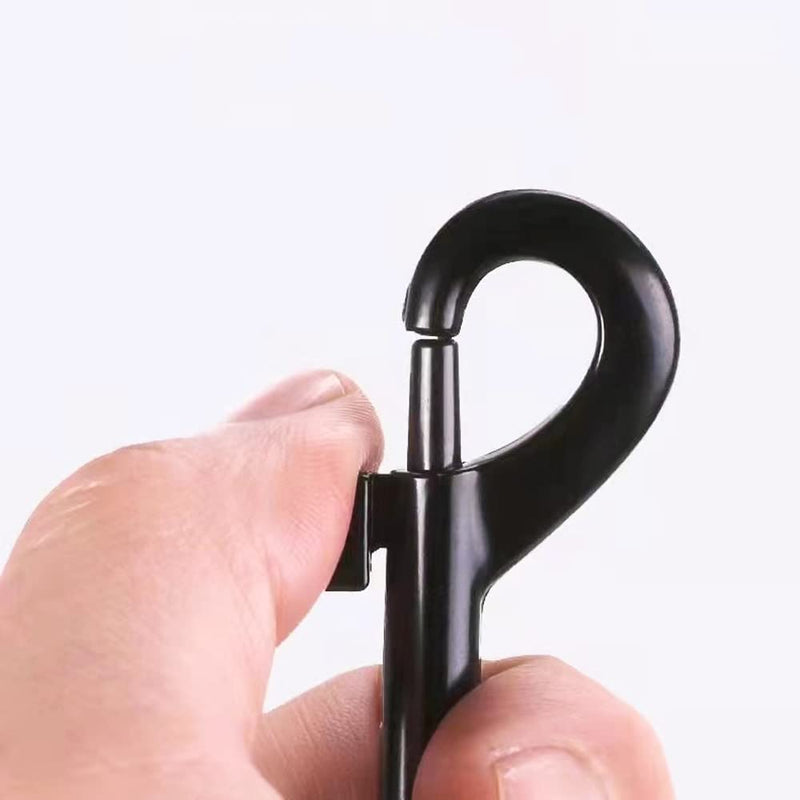 2 Pcs Double Ended Bolt Snap Hooks Zinc Alloy Trigger Chain Clips Heavy Duty Metal Spring Hook for Pet Dog Leash Collar Leash Horse Tack - Black - PawsPlanet Australia