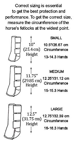 TGW RIDING Horse Sports Medicine Boots Horse Sport Boots Horse Leg Wraps One Pair Black Small