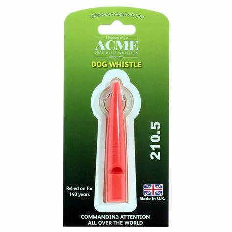 ACME Model 210.5 Plastic Dog Whistle Coral for Dogs - 2 Pack