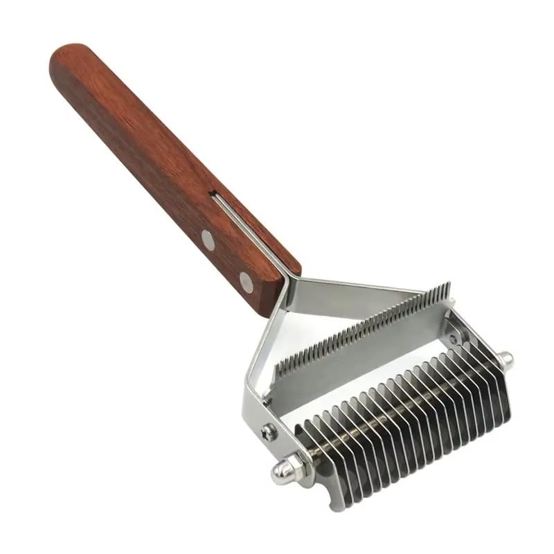 Wooden Cat and Dog Comb - Double Sided Detangling Brush for Pets, Removes Knots and Dead Hair - PawsPlanet Australia