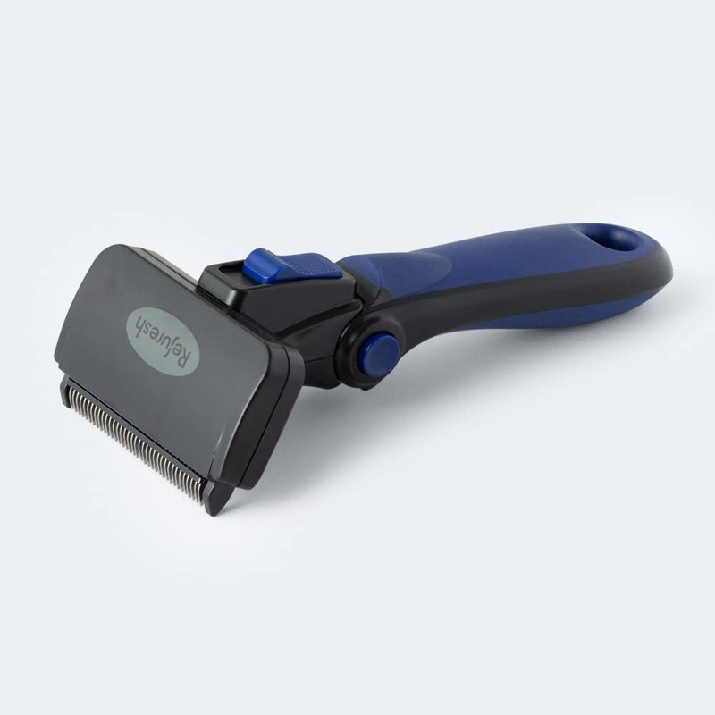 medium, blue Deshedding Brush for Short Hair Dogs, Cats & Pets - Lightweight Brush for Shedding & Grooming - Deshedder Supplies Medium - PawsPlanet Australia