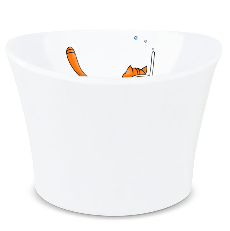 Raised Cat Water Bowl for Whisker Fatigue - Tilted, Elevated Cat Bowl Pedestal; Food-Grade Melamine; Anti-Spill, Durable & Dishwasher Safe (Original) - PawsPlanet Australia