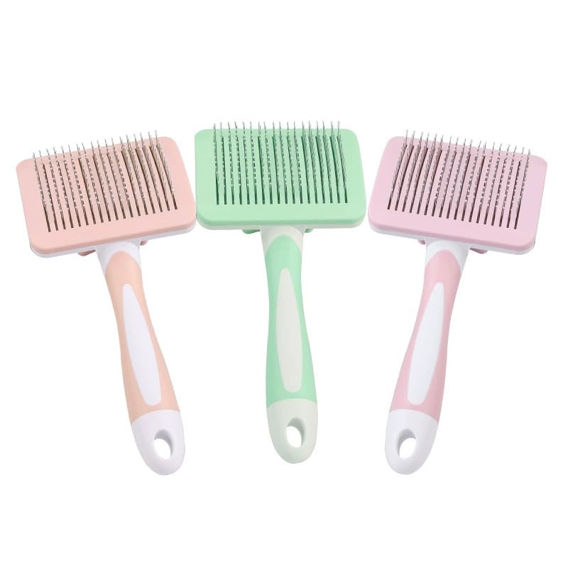 A Cute Pet Self Cleaning Slicker Brush for Small Dogs, Cats and Rabbits, Used for Hair Removal, Massage and Grooming, Combining Elegance and Practicality - PawsPlanet Australia
