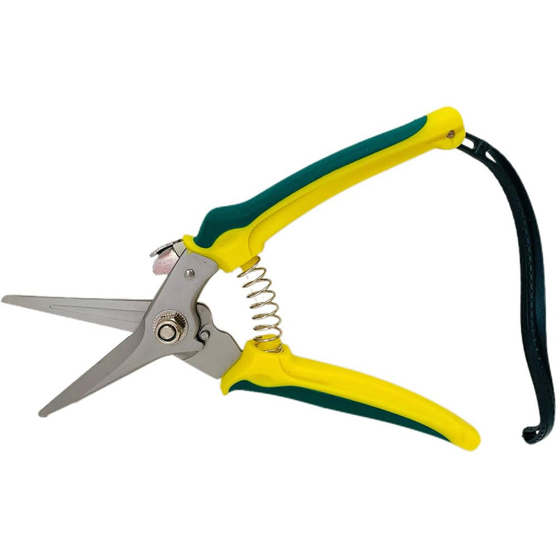 Garden Scissors Pruning Shears with Spring Loading Device for Trimming Branches Stems Flowers Indoor or Outdoor Gardening Use (Straight Heads,Style 1) Style 1 Straight Heads