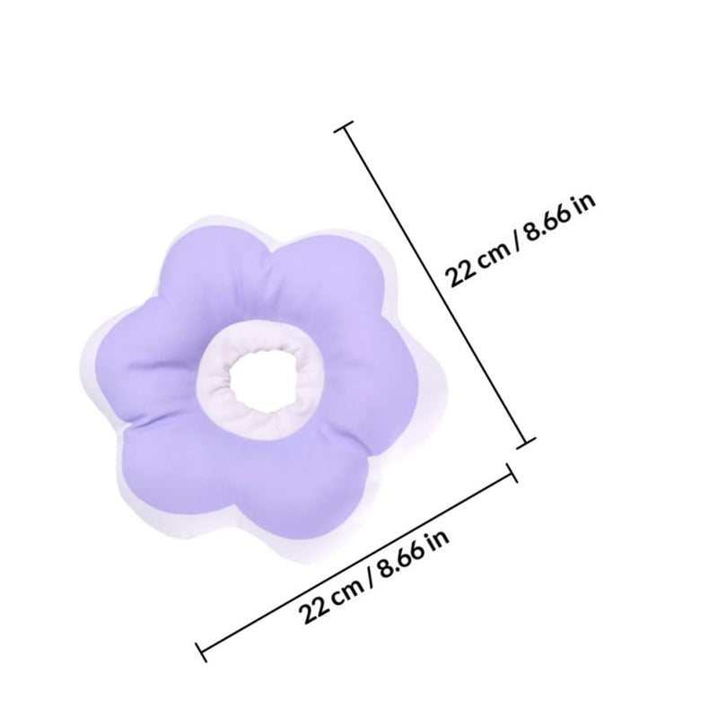 SOLUSTRE Soft Cat Protective Collar made of PP Cotton, Violet. Prevents licking and picking at wounds. Durable and protective collar for pets after surgery.