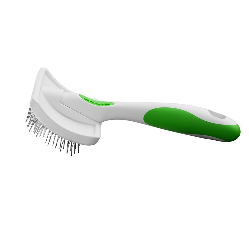 Andis 68565 Stainless-Steel Slicker Brush for Dogs and Cats - Durable and Lightweight Grooming Tool for All Breeds and Fur Lengths, Reduces Shedding and Promotes Hair Growth - Medium, Green - PawsPlanet Australia