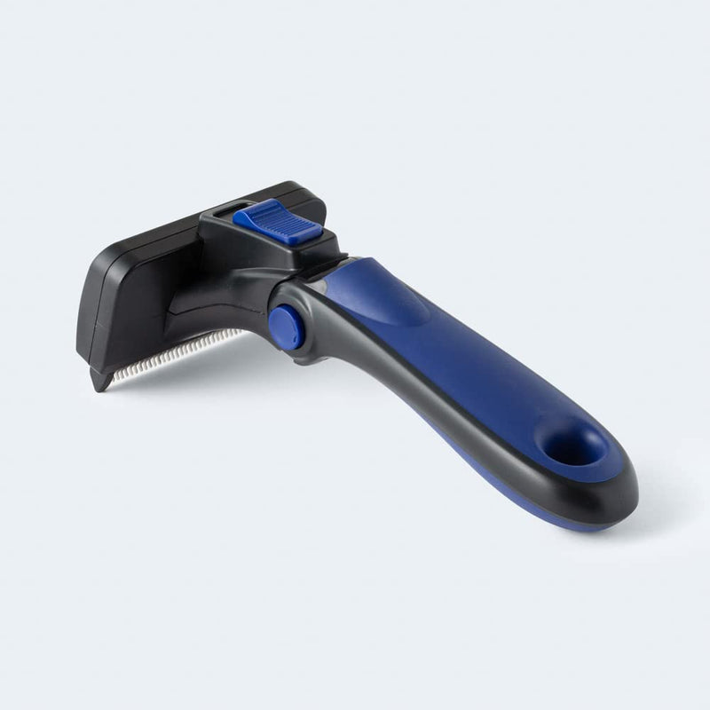 medium, blue Deshedding Brush for Short Hair Dogs, Cats & Pets - Lightweight Brush for Shedding & Grooming - Deshedder Supplies Medium - PawsPlanet Australia