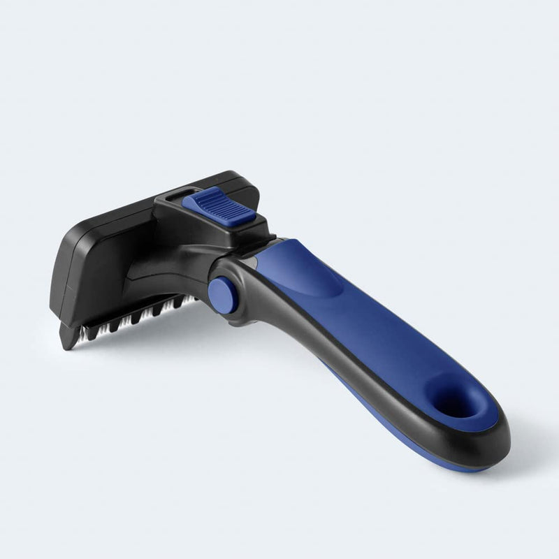 medium, blue Deshedding Brush for Long Hair Dogs, Cats & Pets - Lightweight Brush for Shedding & Grooming - Deshedder Supplies Medium - PawsPlanet Australia