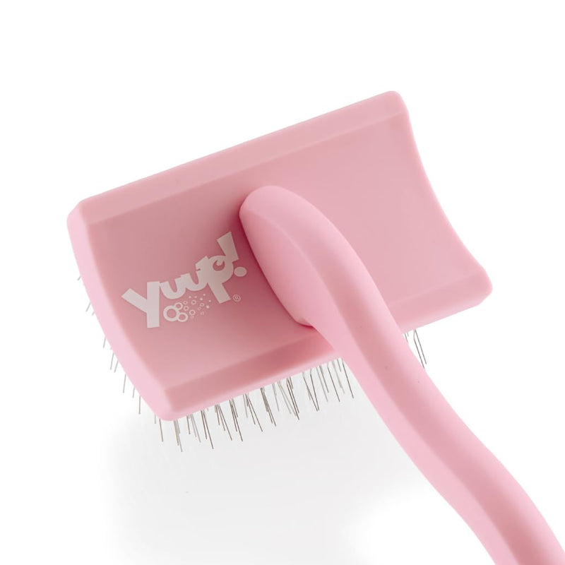 YUUP! - PINKBRUSH MINI Professional Long Teeth High Density Hair Brush Dog Cat Grooming Accessories - PawsPlanet Australia