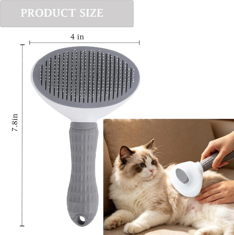 Hepper Deshedding Brush for Cats and Kittens - Removes Shed Fur From Short, Medium, or Long Hair With One Press