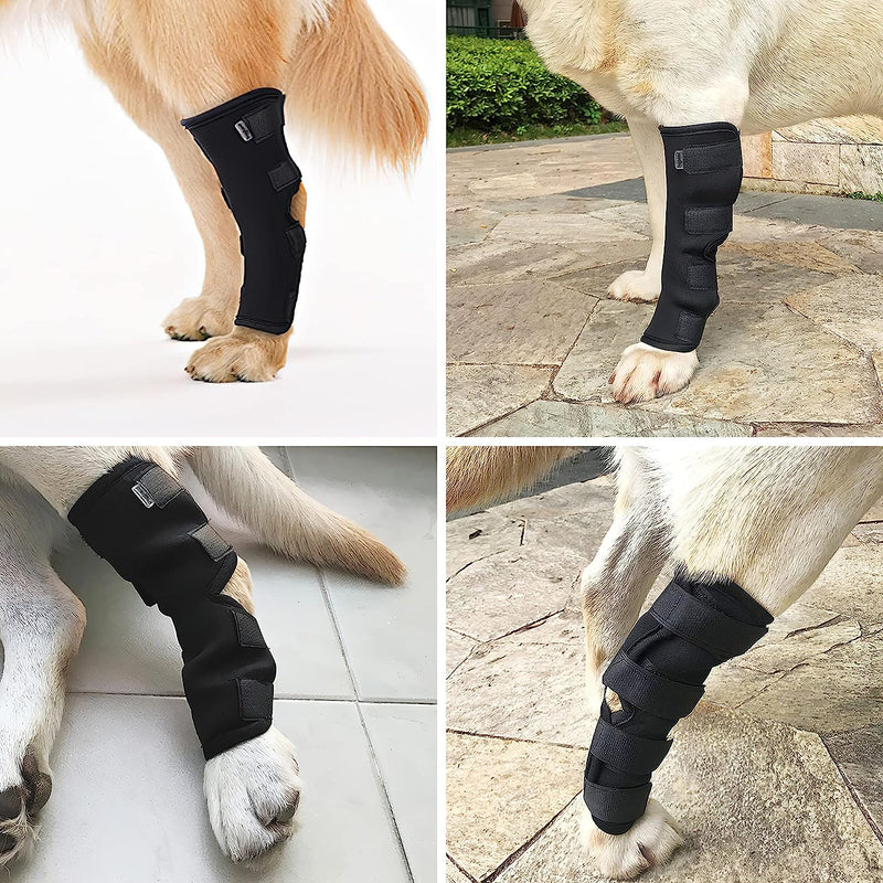 JOCUND Dog Front Leg Brace, Pair of Dog Leg Brace with Metal Strips, Canine Front Leg Hock Wrap Sleeve for Carpal Support, Protects Wounds Brace Heals and Prevents Injuries and Sprains (L/XL) L/XL - PawsPlanet Australia