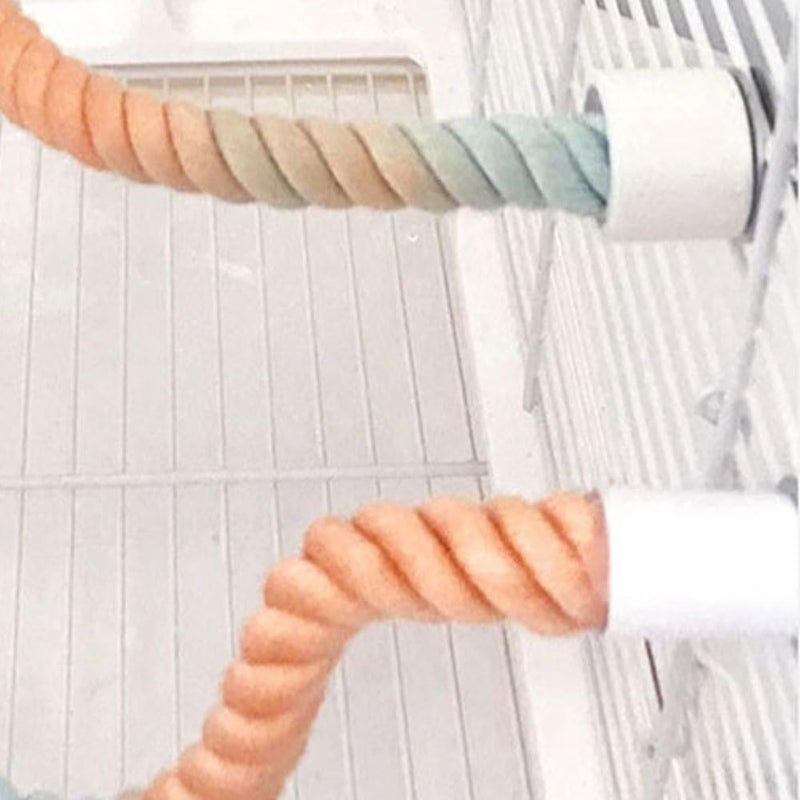 3 PCS of Bird perches Gradient Ropes, Used as Climbing Ropes for Parrot Cages, Rope Perch with Double Bird cage Swing Toy- Swing - PawsPlanet Australia