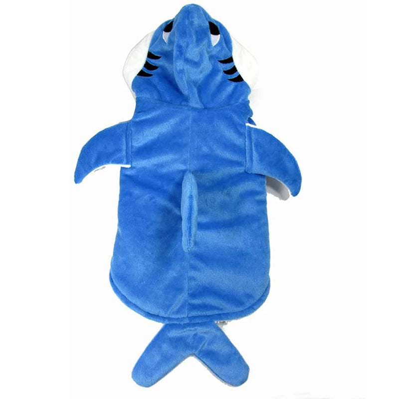 NACOCO Dog Shark Costume Cute Pet Clothes Halloween Holiday Coat Hoodie for Cats and Dogs (Blue, S) Small Blue shark