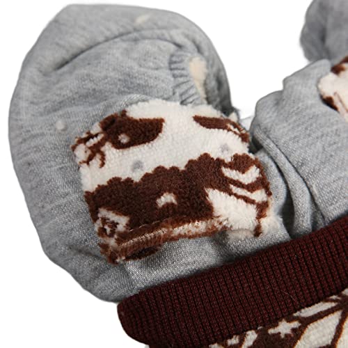 Christmas Dog Hooded Coat Thick Snowflake Elk Dog Winter Jacket for Small Medium Dogs (M) M