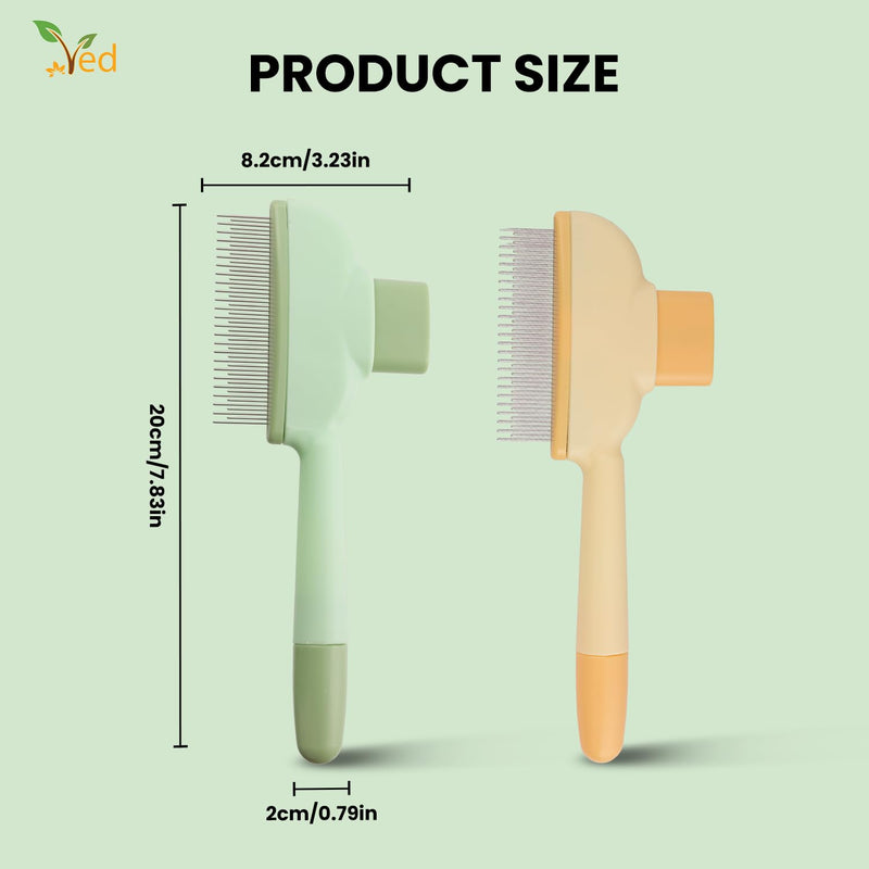 Ved Flea Brush for Dogs - Fine Tooth Pet Hair Removal Comb - Self-Cleaning Flea Brush for Cat - Cat Flea Combs for Indoor Cats - Grooming Brush for Long Haired Dogs - Flea Comb That Kills Fleas - PawsPlanet Australia