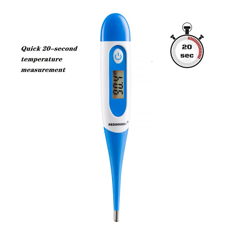 Digital Pet Thermometer for Accurate Fever Detection, Suitable for Cats/Dogs/Horse/Veterinarian, Waterproof Pet Thermometer, Fast and Accurate Measurements in 20 Seconds (Blue) blue - PawsPlanet Australia