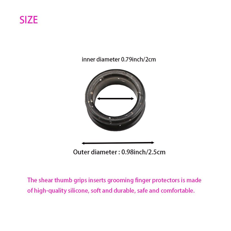 80 Pcs Round Scissors Finger Rings, Silicone Shear Thumb Grips Inserts Grooming Finger Protectors for Dog Hair Pet Shears Cutting - PawsPlanet Australia