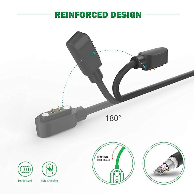 E ECSEM 2Pcs Replacement Charger Intended for NQQHNN Dog Bark Collar, Wireless Charger Magnetic USB Charging Cable Cord for NQQHNN Bark Collar Accessories,Black - PawsPlanet Australia