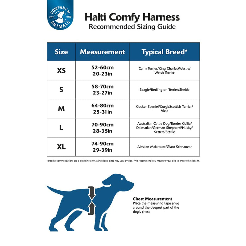 Halti Comfy Harness - Lightweight, Fleece-Lined, Reflective and Adjustable Dog Harness, Front & Back Ring for a Dog Lead, Great for Puppy Walks (Size X-Large) - PawsPlanet Australia