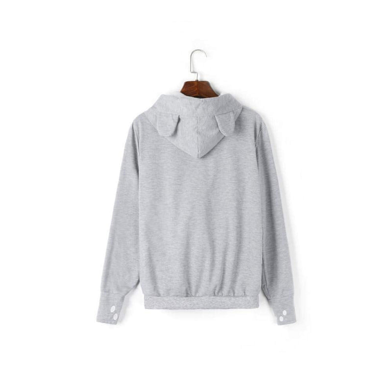 YYW Womens Pet Hoodies Pullover Sweatshirt Oversized Cat Hoodies Pet Holder Cat Dog Pouch Carriers (Gray,X-Large) X-Large Gray - PawsPlanet Australia