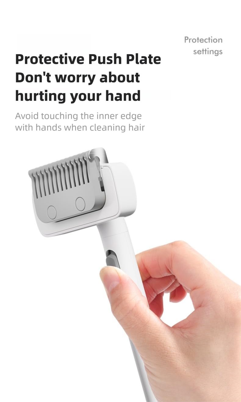 One-Click DeMatting Pet Comb for Small Dogs and Cats,Deshedding Brush, Quick Knot Remover with Stainless Steel Blade, Safe Rounded Edges, Effortless Hair Removal Grooming Tool - PawsPlanet Australia