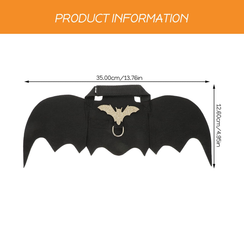 Bunny Harness and Leash Set with Bell - 3pcs Halloween Rabbit Pulling Bat Wings Pet Suit for Guinea Pig Hamster Small Animals Apparel Chest Strap Walking Training Traction Rope Vest - PawsPlanet Australia