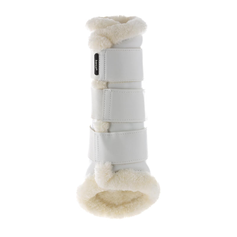 HORZE Wilton Faux Fur Brushing Boots S White
