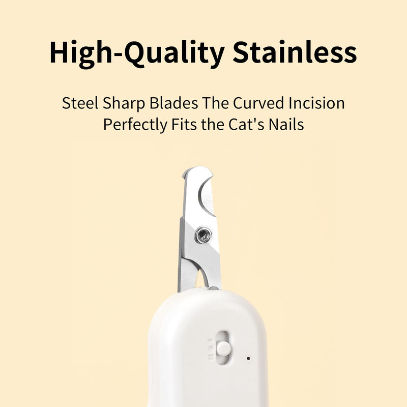 PAKEWAY Pet Nail Clipper with LED & -U-V Light, Cat Claw Trimmer with Ultra Bright LED Light for Nail Bloodline to Avoid Over Cutting, Sharp Angled Blade Grooming Tool for Dog Cat Rabbit Small Animals Suitable for Cats＆Dogs Green - PawsPlanet Australia