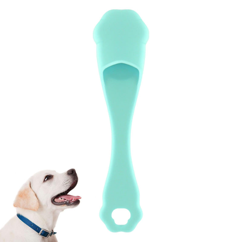 Dog toothbrush, silicone toothbrush for dog fingers, pet toothbrush in paw shape, toothbrush for care, green, 1 piece (pack of 1).