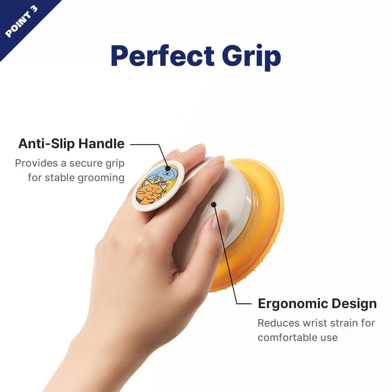 [PETHROOM] Premium Healing Silicone Grooming Brush | Safe and Gentle Deshidding Tool for Cats and Dogs | Durable and Portable Pet Brush for Long, Short, or Tangled Fur | Soft Massage Detangler - PawsPlanet Australia