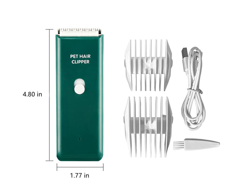 Dog Clippers,Quiet Washable USB Rechargeable Cordless Dog Grooming Kit,Electric Pets Hair Trimmers Shaver Shears for Dogs and Cats Green