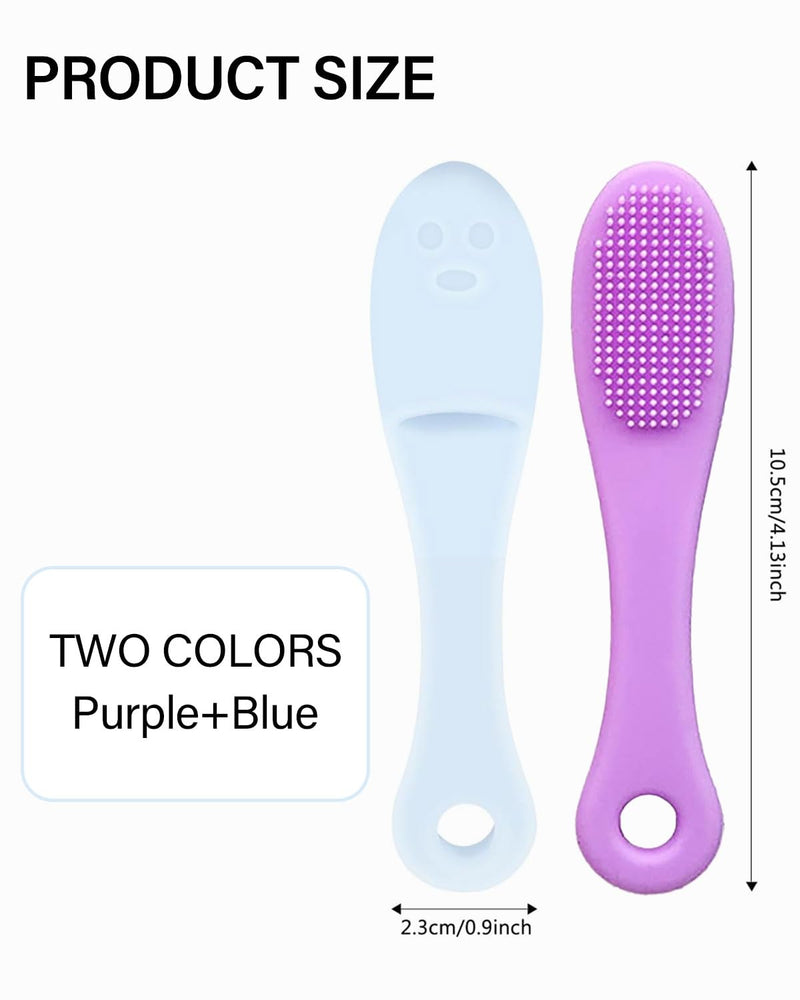 Pack of 2 Silicone Dog Toothbrush, Puppy Toothbrush, Finger Toothbrush, Dog and Cat Teeth Care, Effective Teeth Cleaning for Large and Medium Dogs