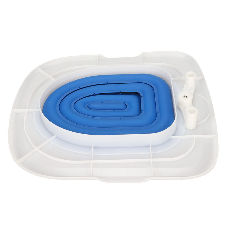Annadue Cat Litter Box Training Set, Universal, Reusable, Eco-Friendly Cat Litter Box Trainer for Cleaning Cat Litter Boxes, Pet Training Device (White Tray, 1 Blue Inner Support)