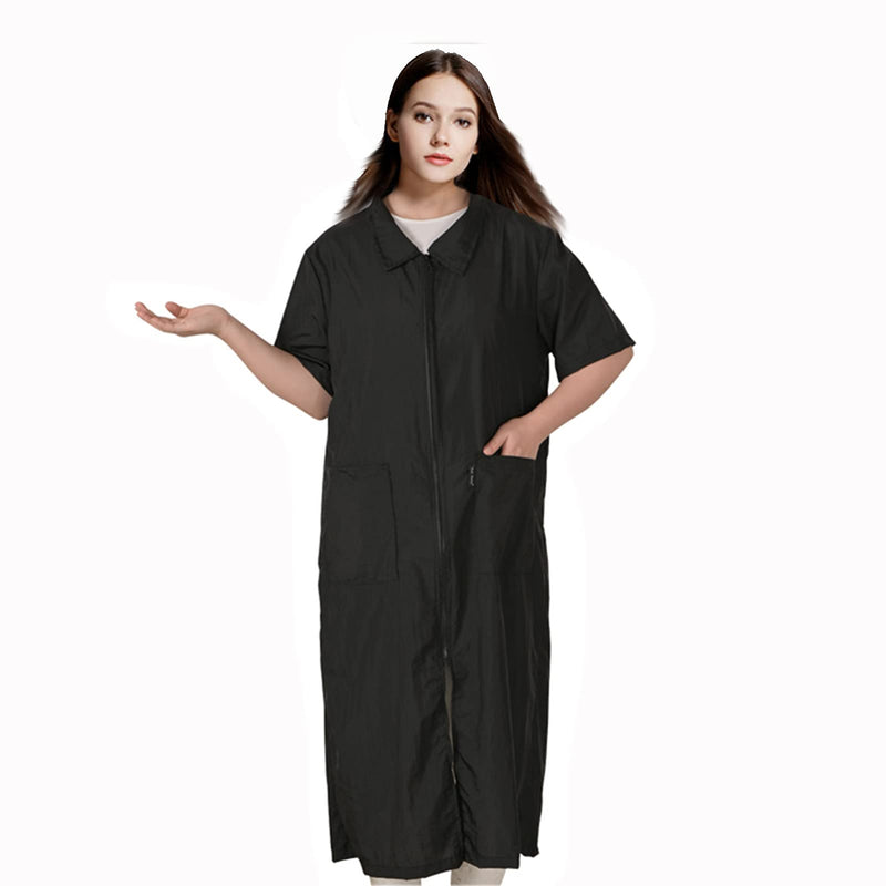 DHXYZZB Grooming Smock- Waterproof Grooming Workwear Barber Jackets for Women Men, Nylon Professional Pet Groomer Smock Apron Large Black - PawsPlanet Australia