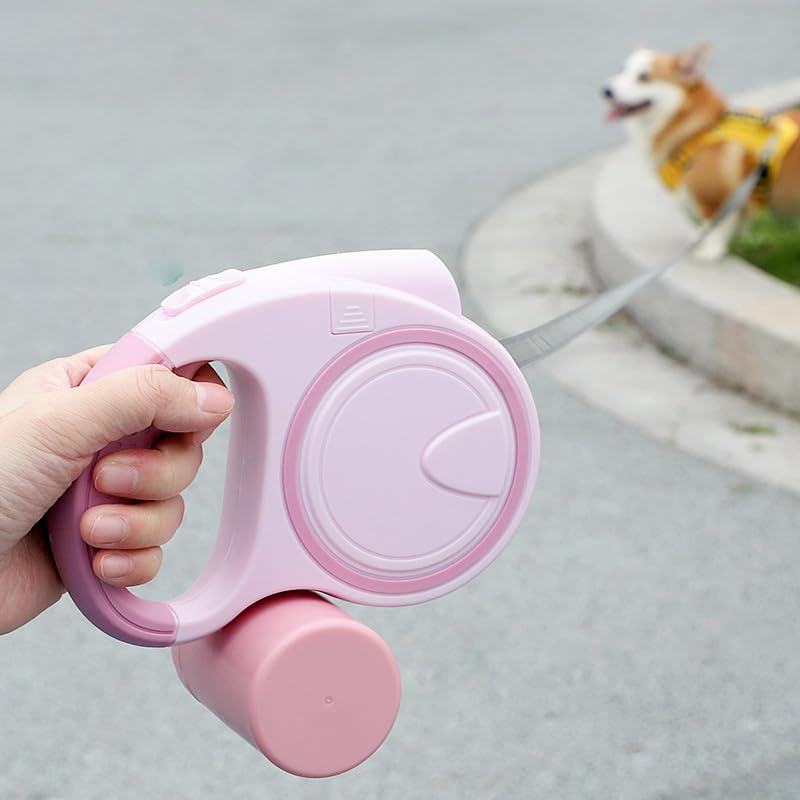 LED Auto Retractable Dog/Cat Leash with Waste Bag Storage - PawsPlanet Australia