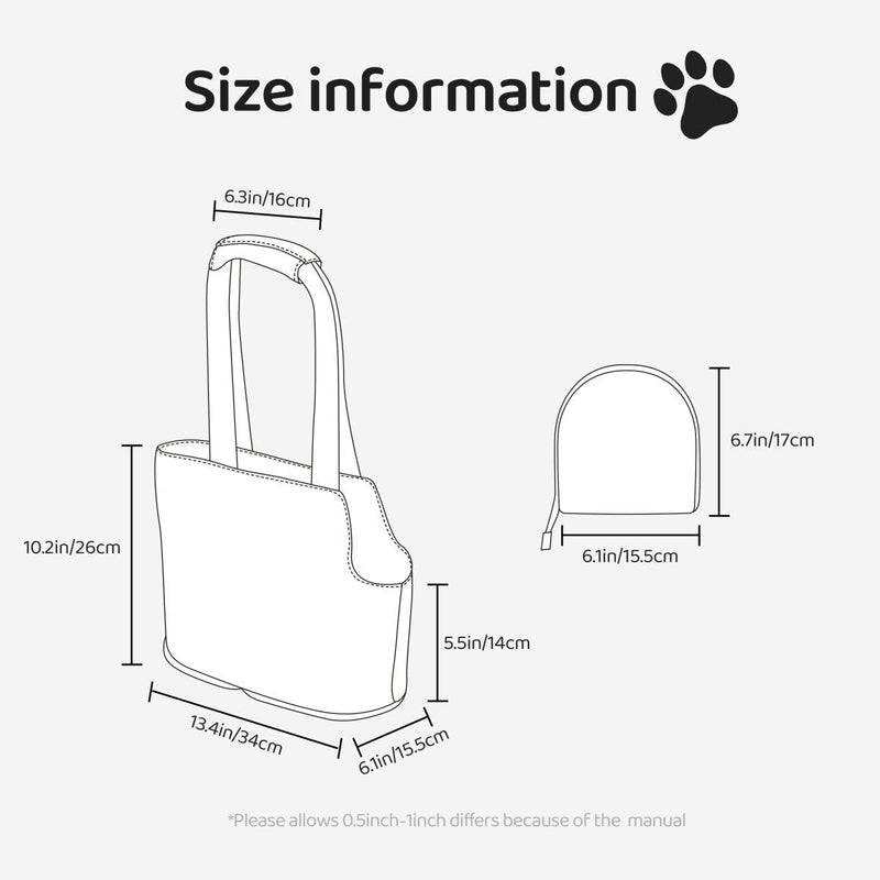 Custom Dog Purse Carrier for Small Dogs Rabbit Cat Add Your Picture Logo Text Personalized Travel Puppy Bag Style14 Black Purse Carrier