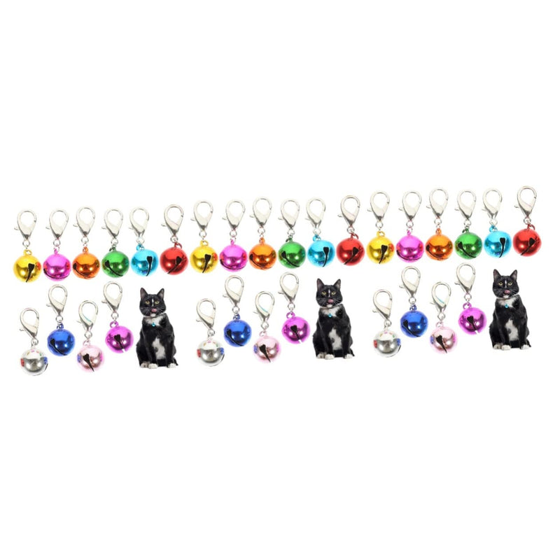 30 Pcs Pet Collar Bell Bells for Crafts Tiny Bells for Crafts Small Puppy Collar Colorful Pet Bells Bells Dog Training Bells Pet Accessory Crafted Dog Collar Bells Pet Dog