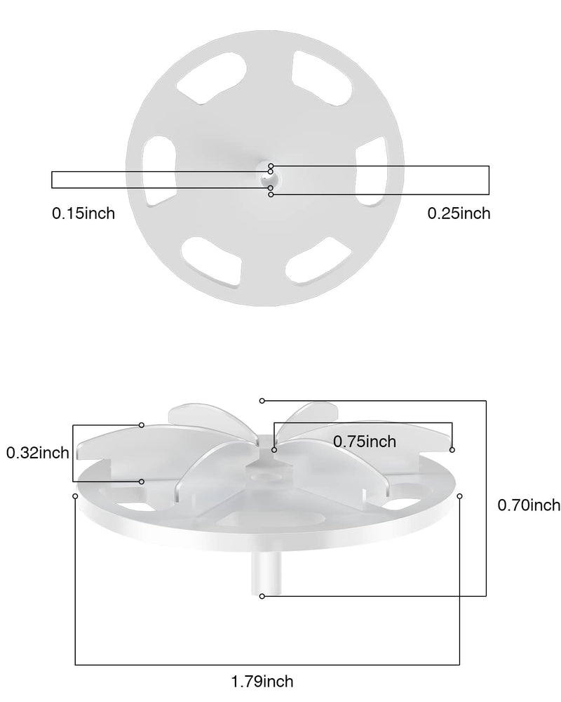 VASSON (6 Pack) Fabric Shaver Replacement Blades Compatible with VASSON Dual-Head Sweater Shavers White 6 - PawsPlanet Australia
