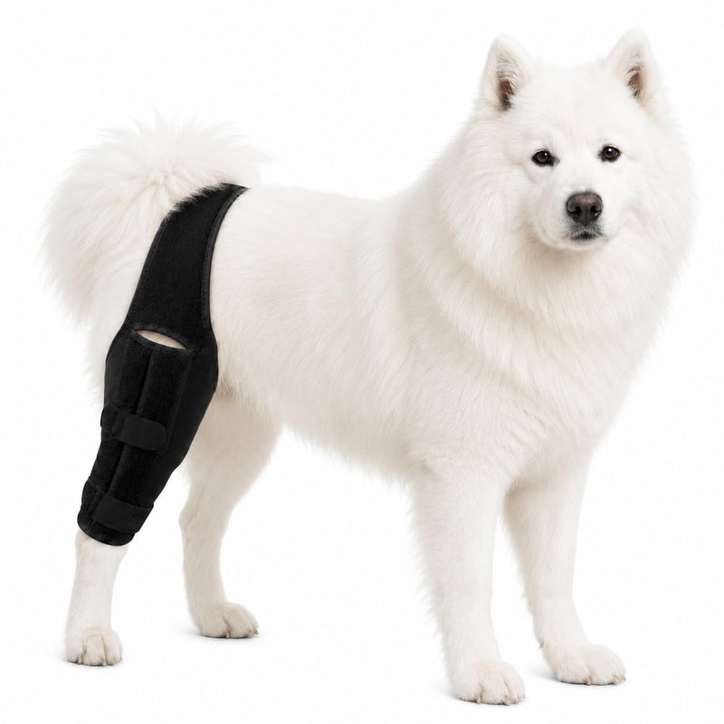 Dog Elbow Protector Pads, Canine Leg Brace with Adjustable Straps, Soft Support Wrap for Front Hind Limbs, Anti Slip Sleeve for Elbow Shoulder Knee (S)