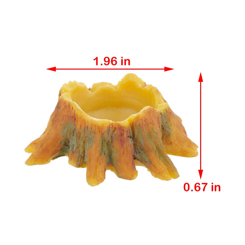 4 Pcs Spider Small Water Bowl, Mini Resin Dish for Tarantula Scorpion Millipede Spider Tiny Reptiles (Tree Root Shape) - PawsPlanet Australia