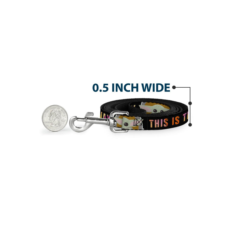 Star Wars Pet Leash, Dog Leash, Star Wars The Child Chibi Pod Pose This is The Way, 6 Feet Long 1.5 Inch Wide 6 Feet Long - 1.5" Wide - PawsPlanet Australia