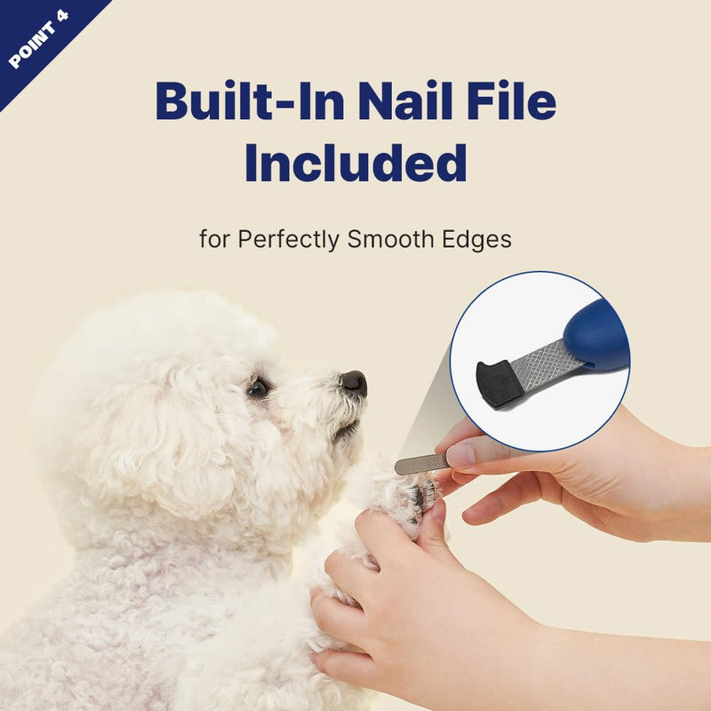 PETHROOM] Dog Nail Trimmer Safe Shield Clippers with Nail File | Quick Easy Professional Trimming |Transparent Guard Guide for Pet Grooming | No Overcutting - PawsPlanet Australia
