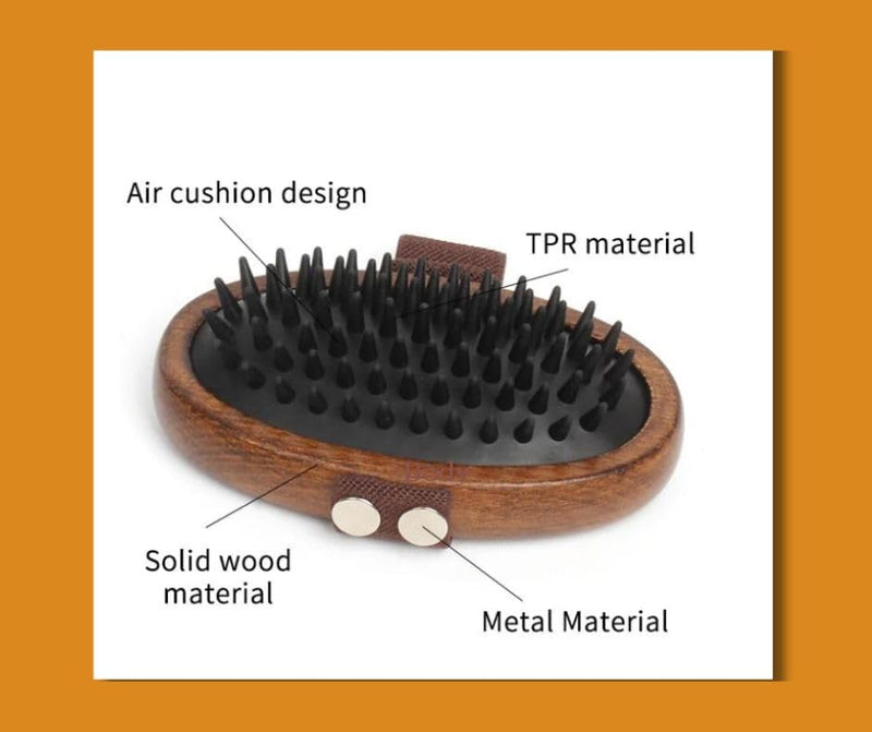 The Smug Dog Palm Brush- Dog Grooming Brush for Dematting - Perfect for Wooly & Wired Coats, also for Detangling & De-Shedding for Dogs & Cats